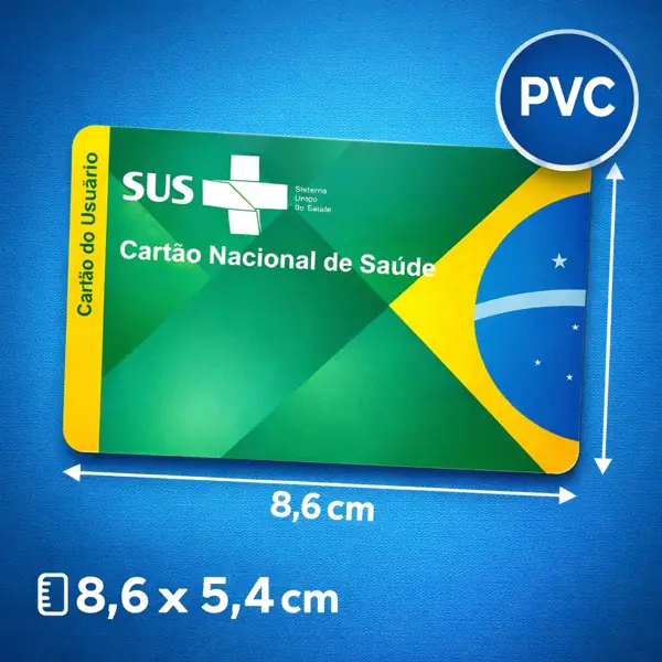 Cartão SUS Personalizado em PVC