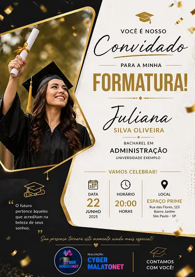 Convite de Formatura Personalizado